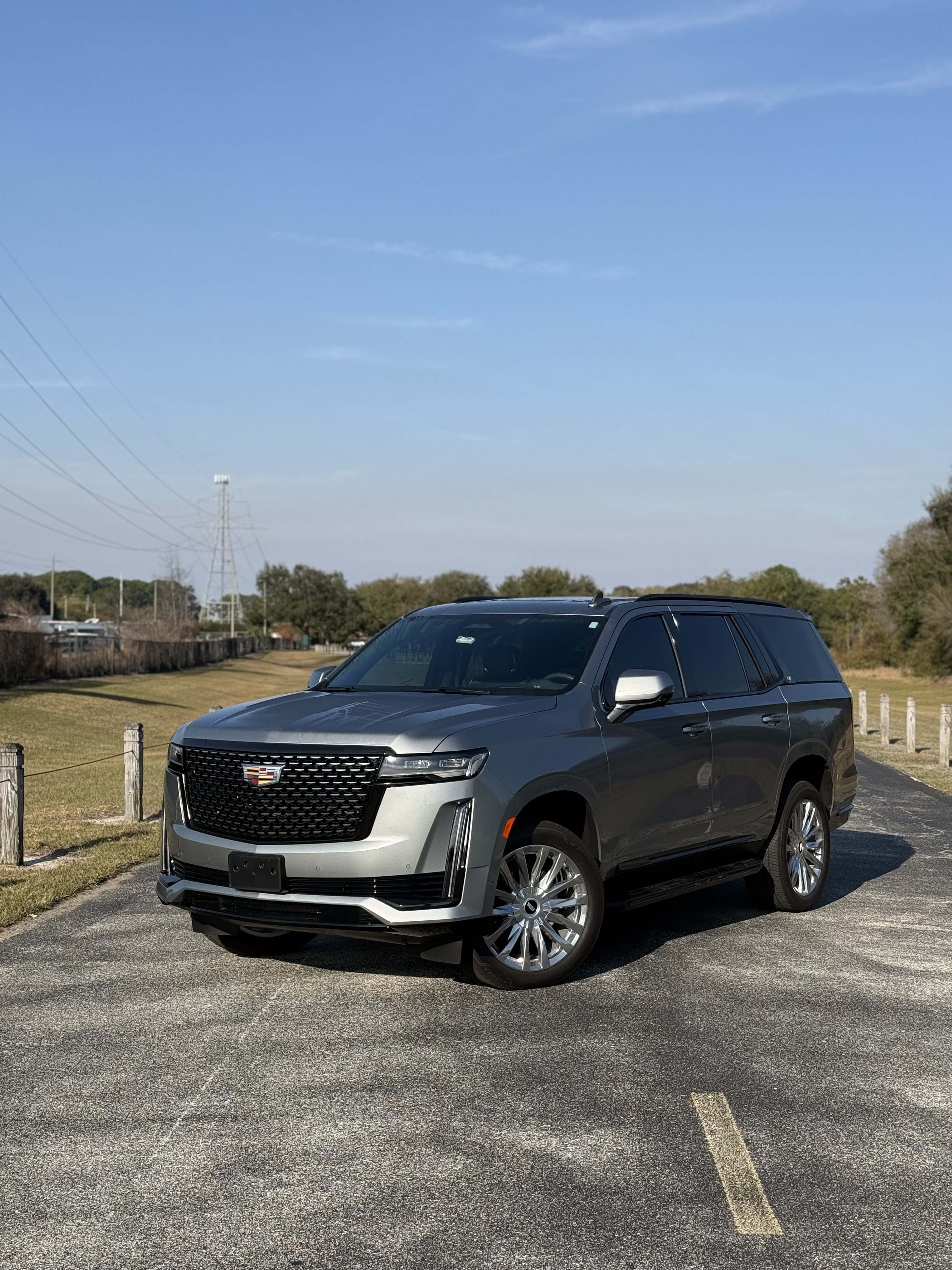 Escalade delivered to TPA · Tarmac